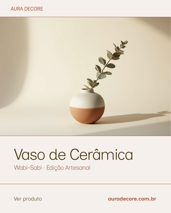 Porta-Velas Cerâmica Trio — Japandi | Aura Decore