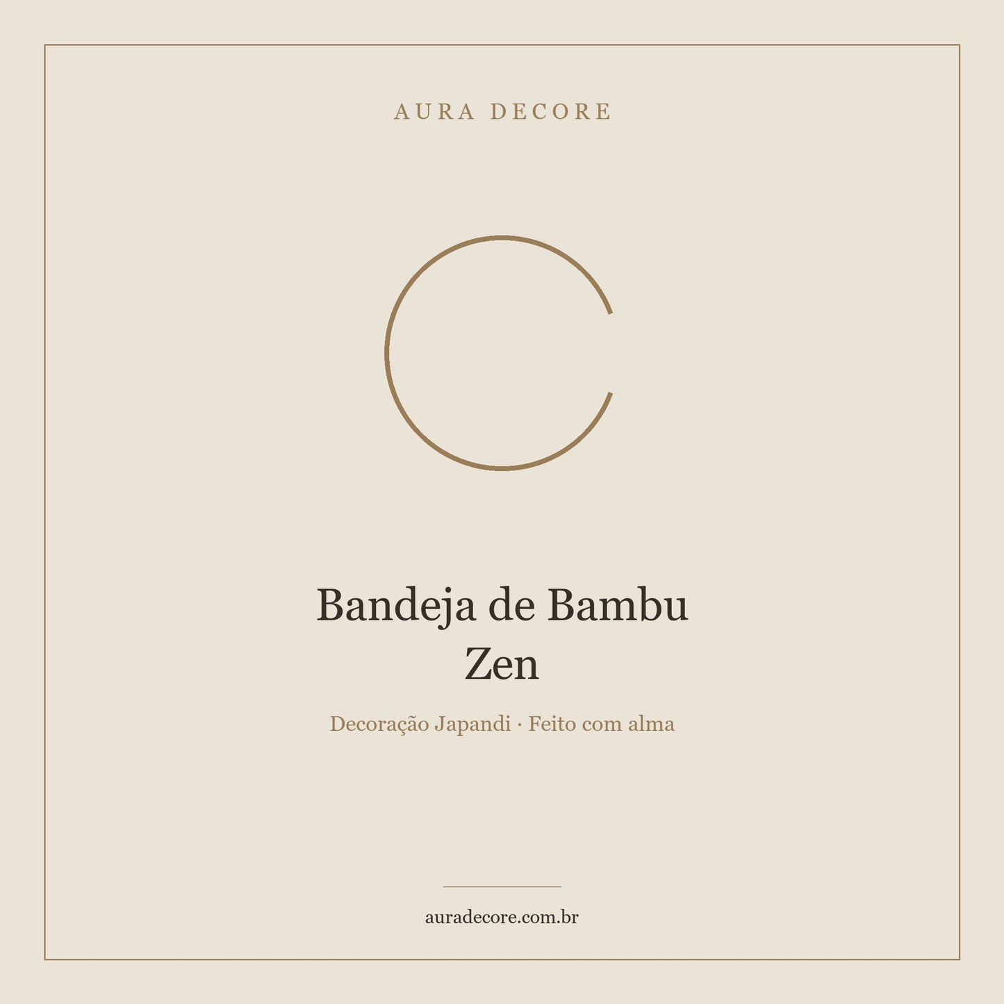 Bandeja Bambu Zen Organização — Minimalismo Funcional | Aura Decore