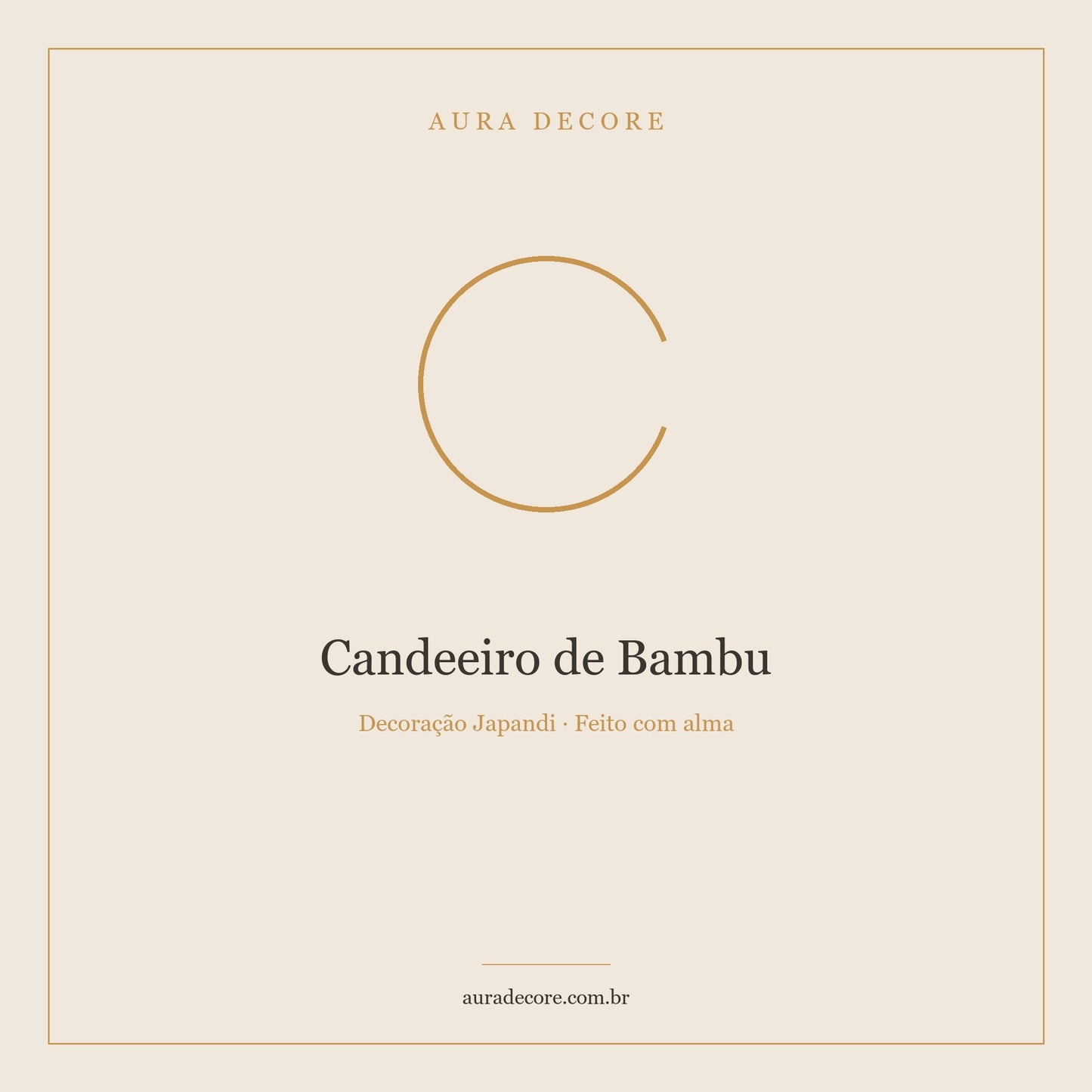 Candeeiro Bambu Velas Cera Coco — Luz Ritual Japandi | Aura Decore