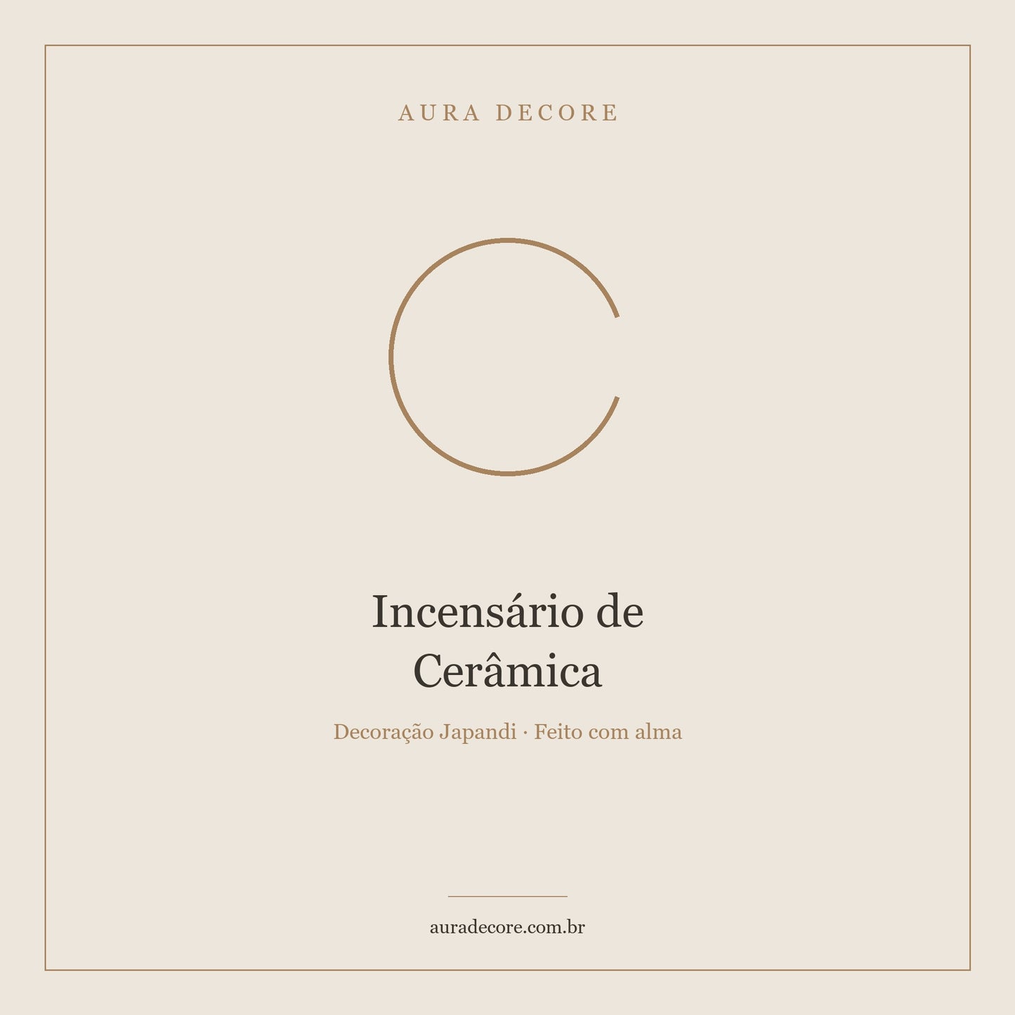 Incensário Cerâmica Ripple — Design Ondas Ritual Visual | Aura Decore