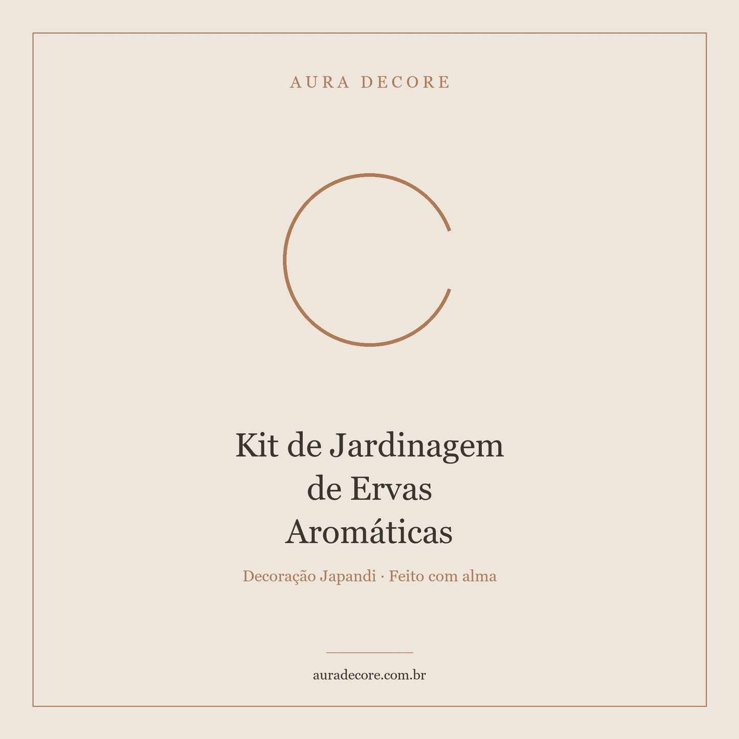 Kit Jardinagem Ervas Aromáticas — Horta Urbana Japandi | Aura Decore
