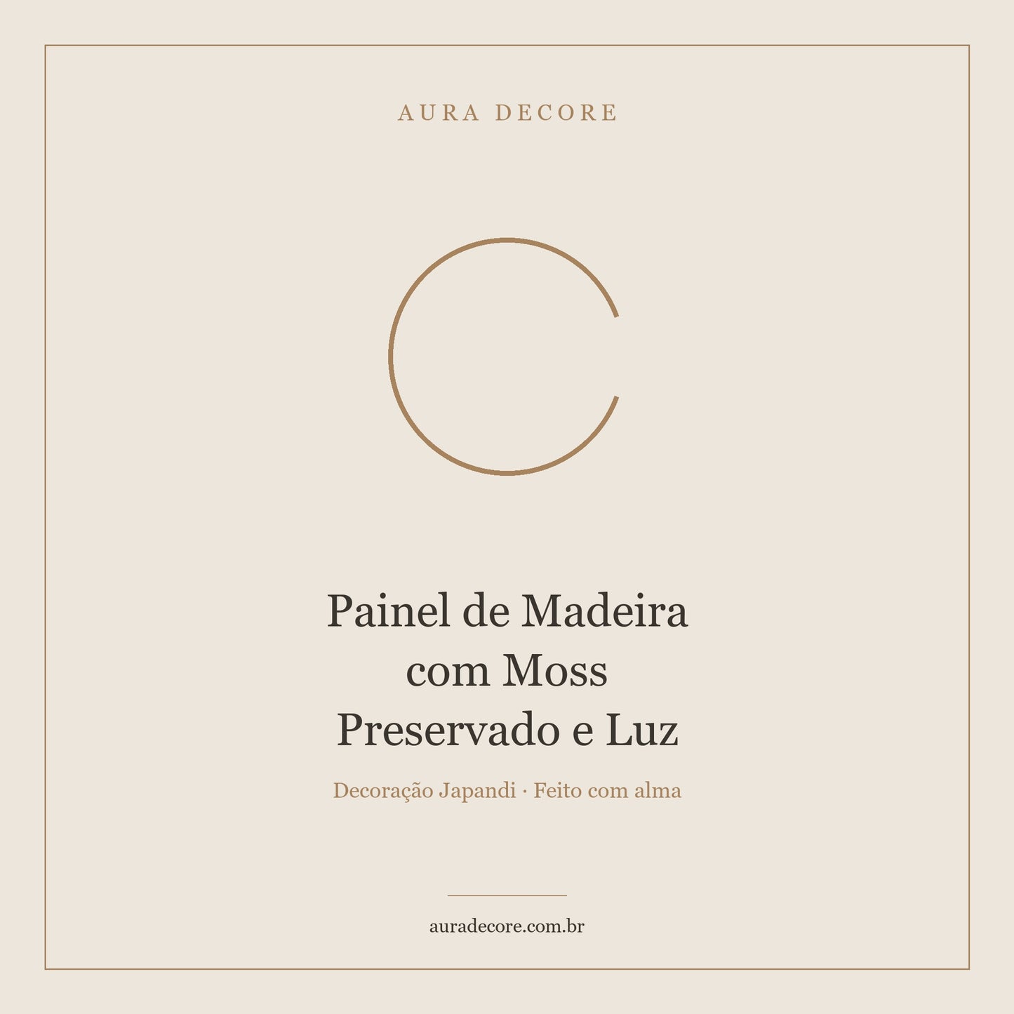 Painel Madeira Moss Preservado Luz LED — Arte Viva na Parede | Aura Decore