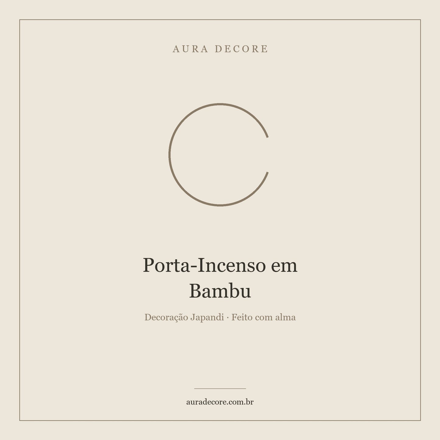 Porta-Incenso Bambu Natural — Ritual Zen Sustentável | Aura Decore