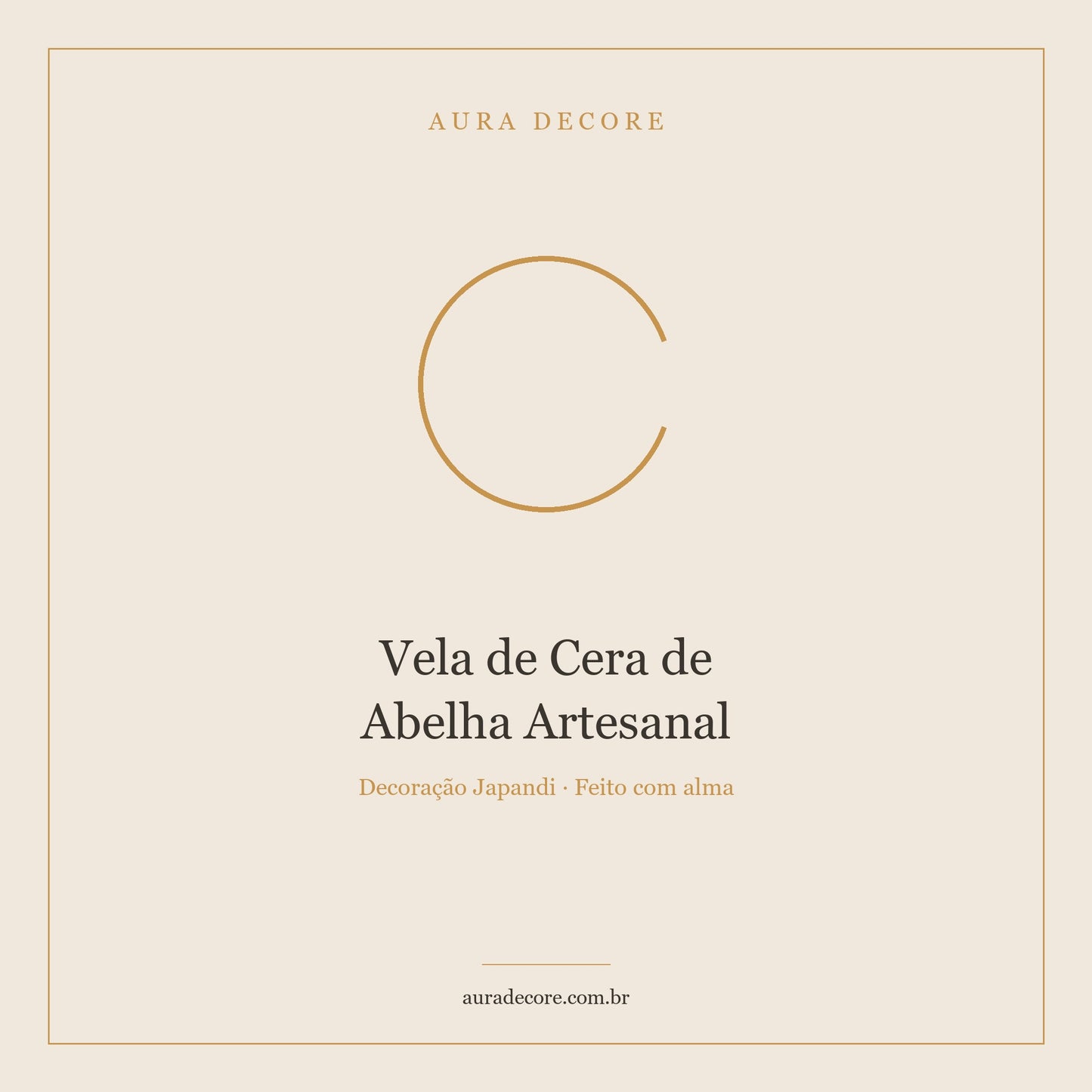 Vela Cera de Abelha Hana Apicultores Sul Brasil — Artesanal | Aura Decore