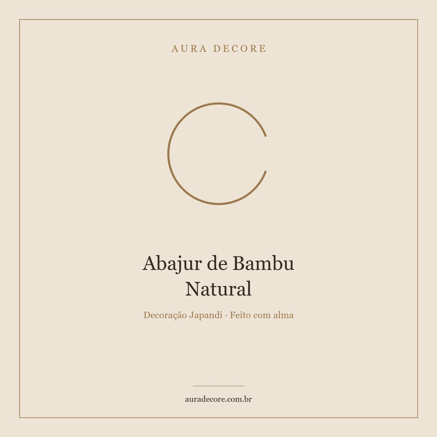 Abajur Bambu Natural Mesa — Luz Quente Japandi | Aura Decore