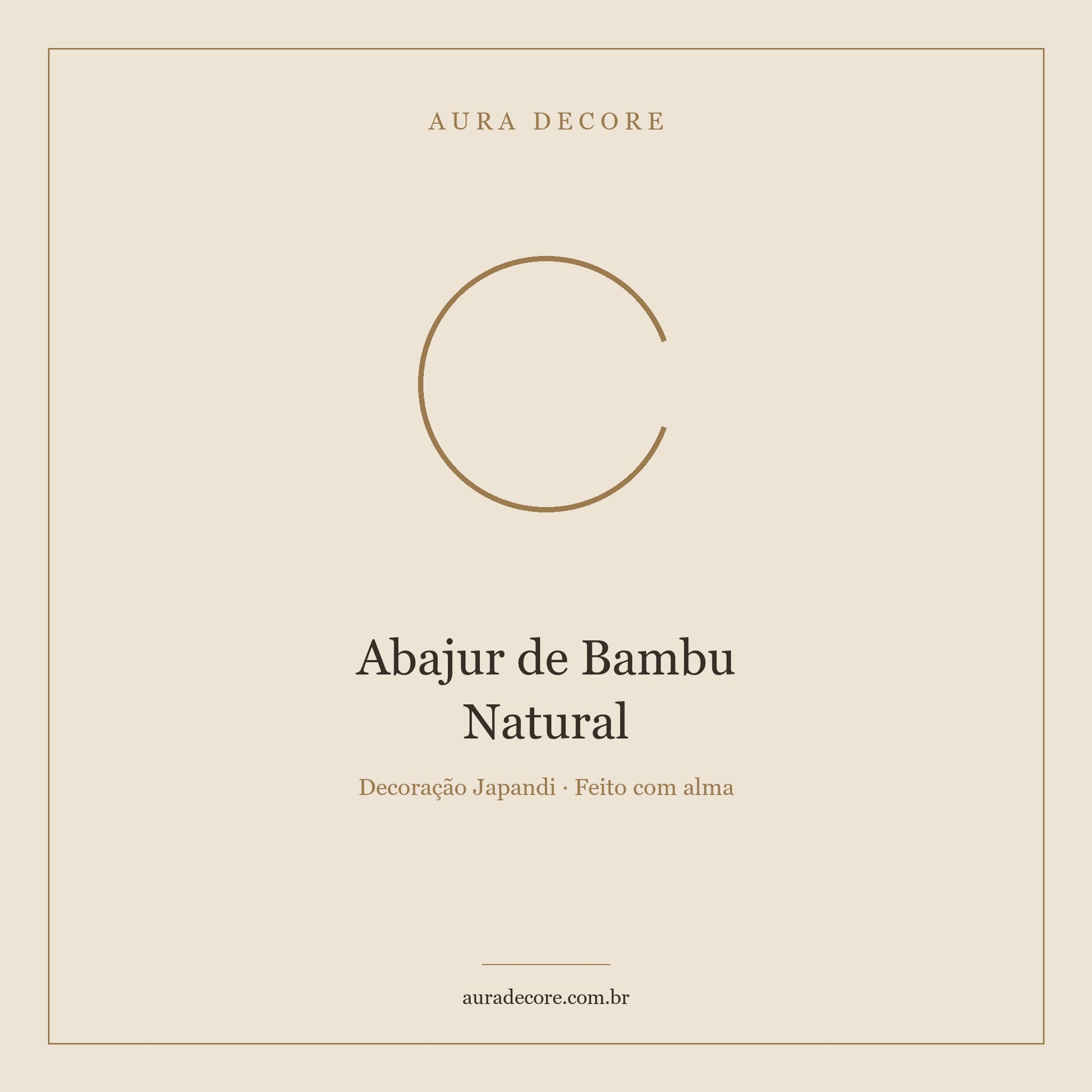 Abajur Bambu Natural Mesa — Luz Quente Japandi | Aura Decore