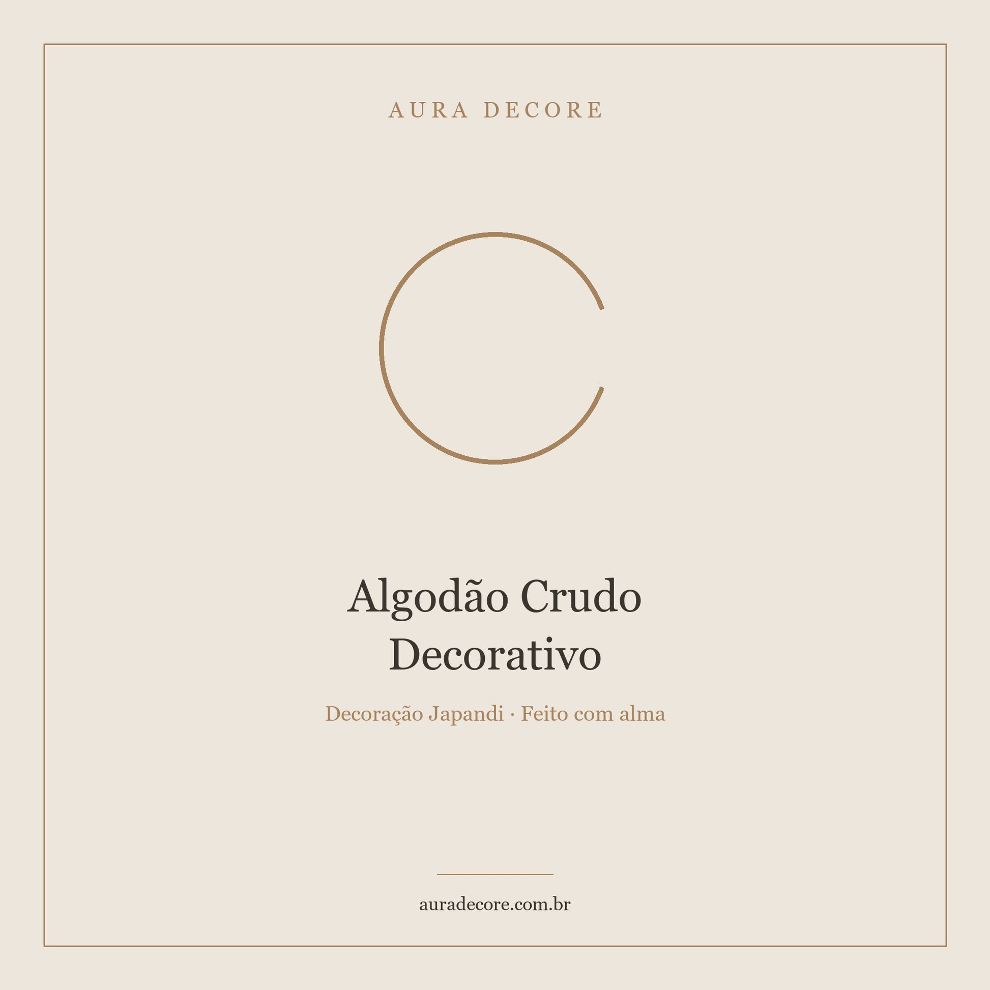 Algodão Crudo Kumo Decorativo — Direto do Nordeste | Aura Decore