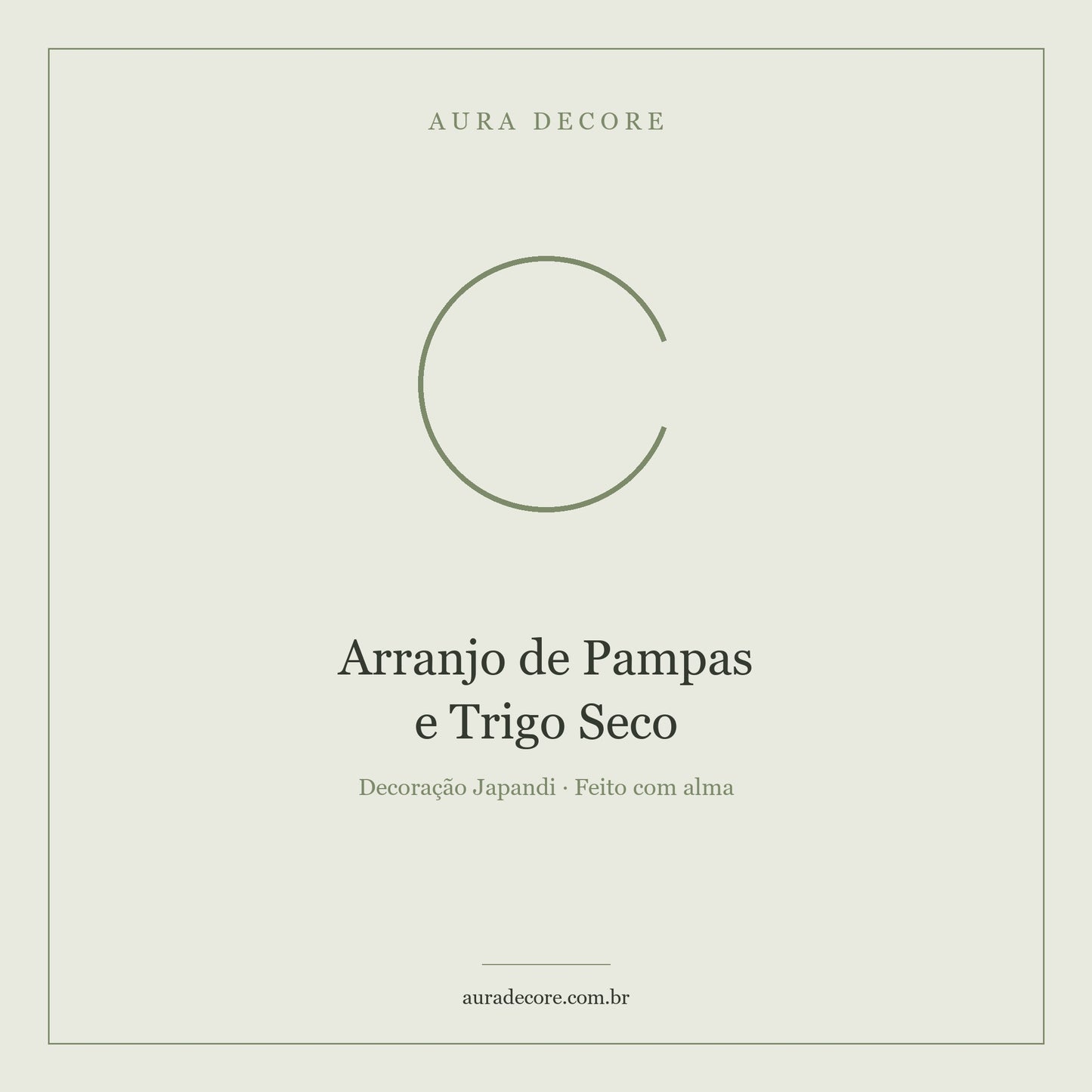 Arranjo Pampas Trigo Seco Composição Botânica — Sem Manutenção | Aura Decore