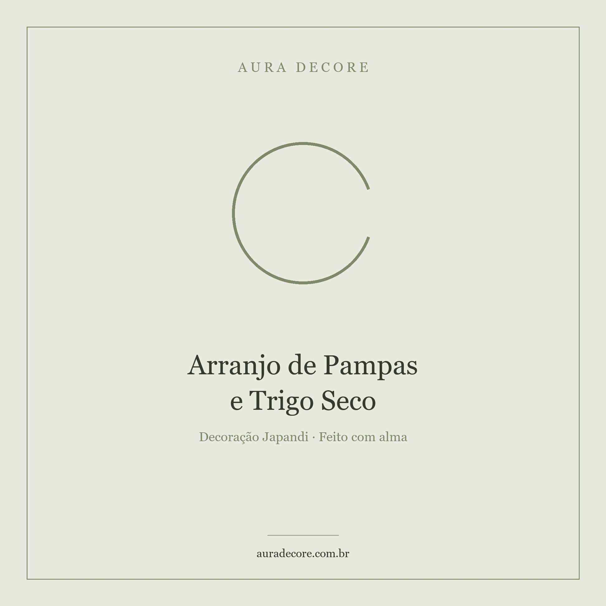 Arranjo Pampas Trigo Seco Composição Botânica — Sem Manutenção | Aura Decore