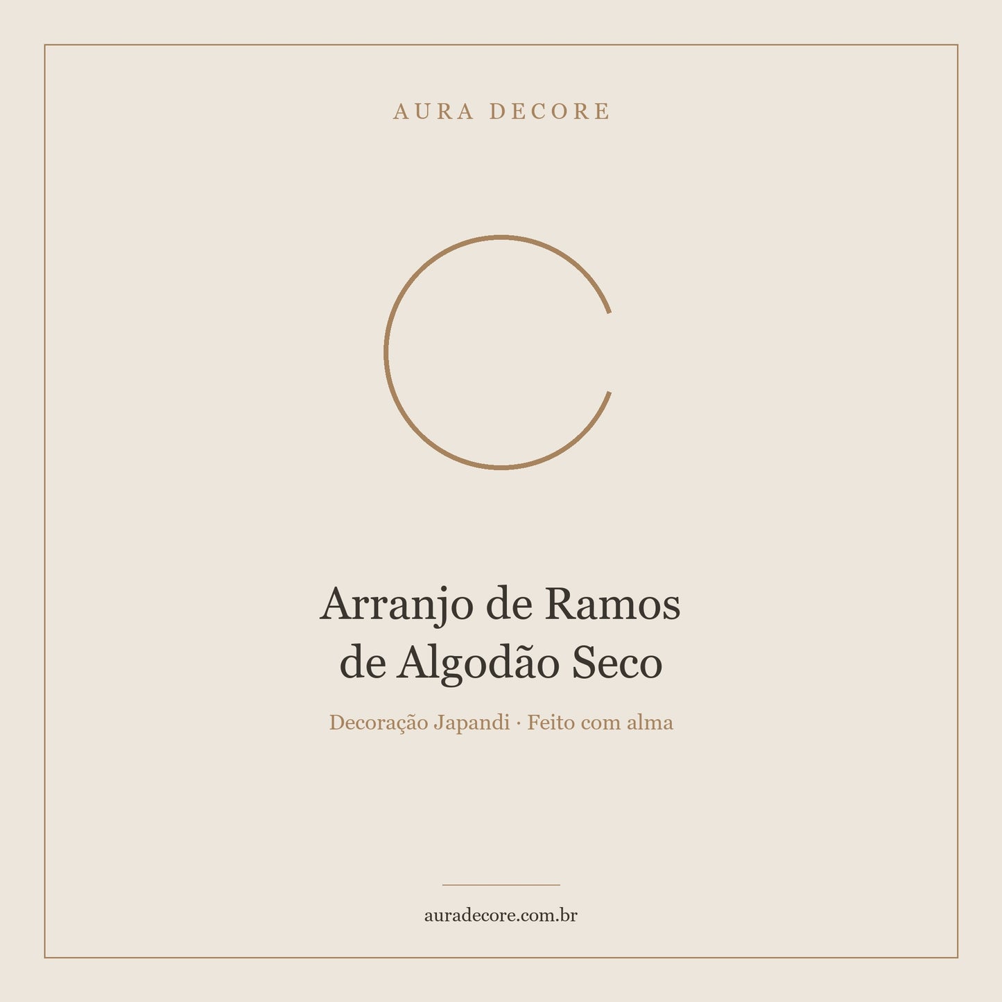 Arranjo Ramos Algodão Seco — Delicadeza Natural Sem Manutenção | Aura Decore