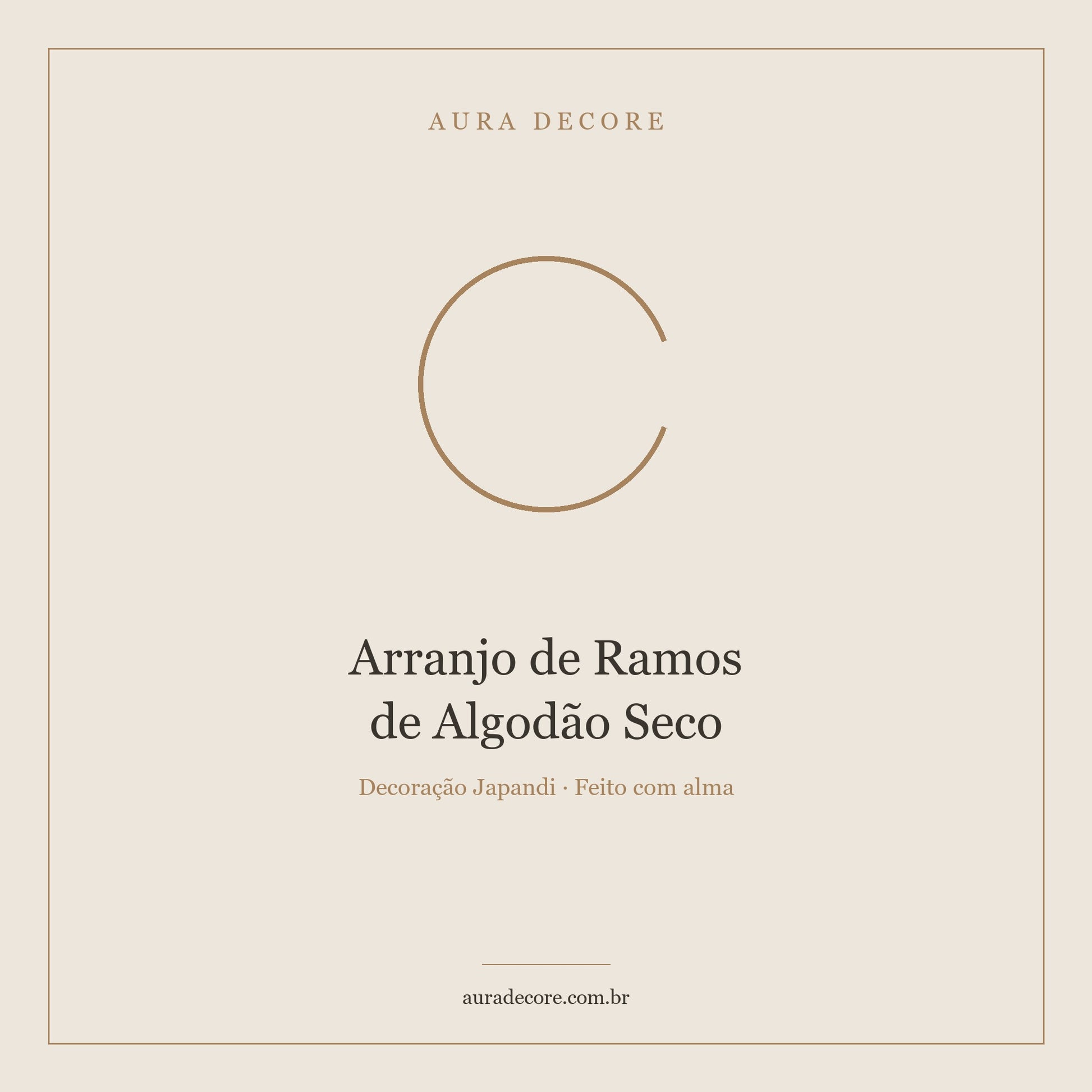 Arranjo Ramos Algodão Seco — Delicadeza Natural Sem Manutenção | Aura Decore