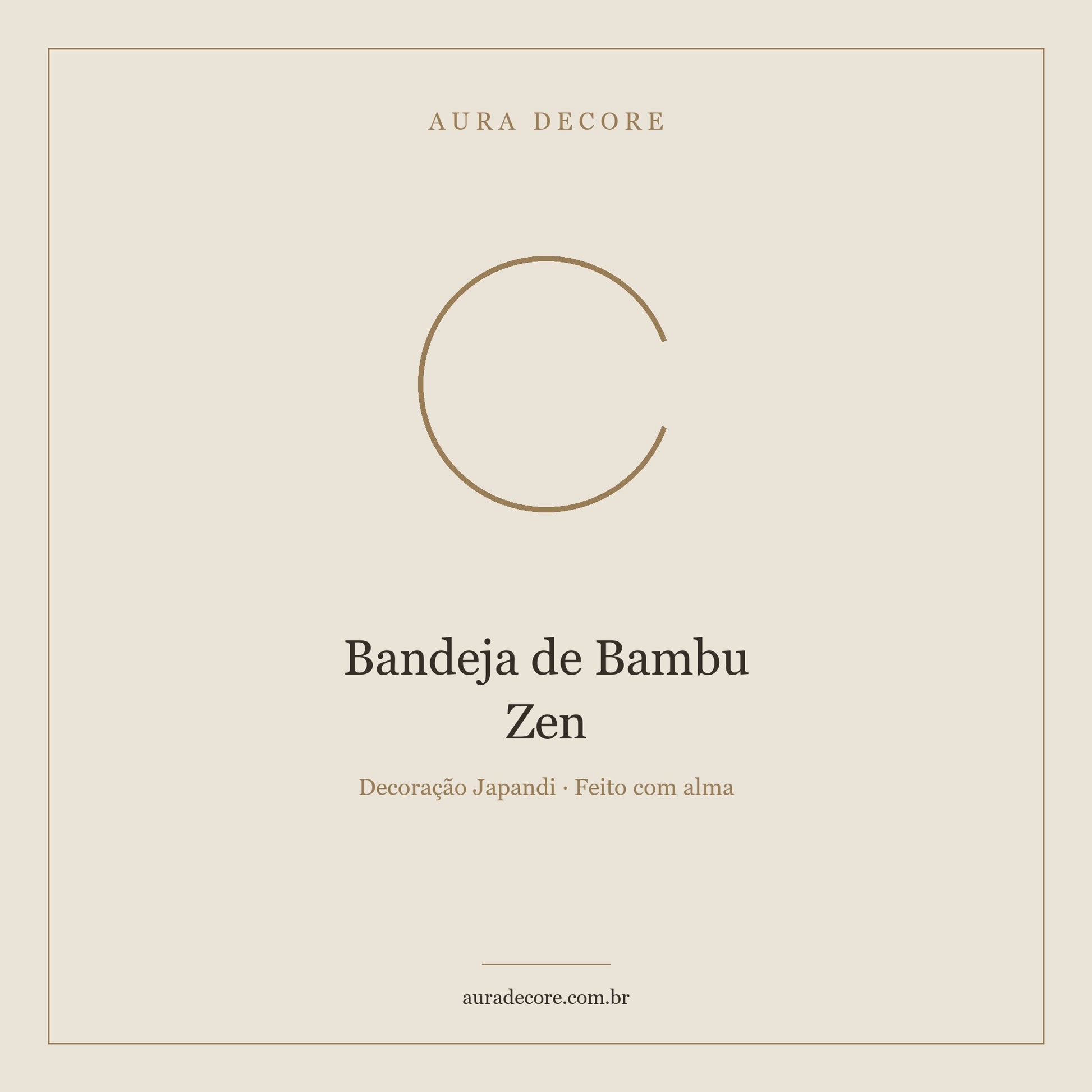 Bandeja Bambu Zen Organização — Minimalismo Funcional | Aura Decore