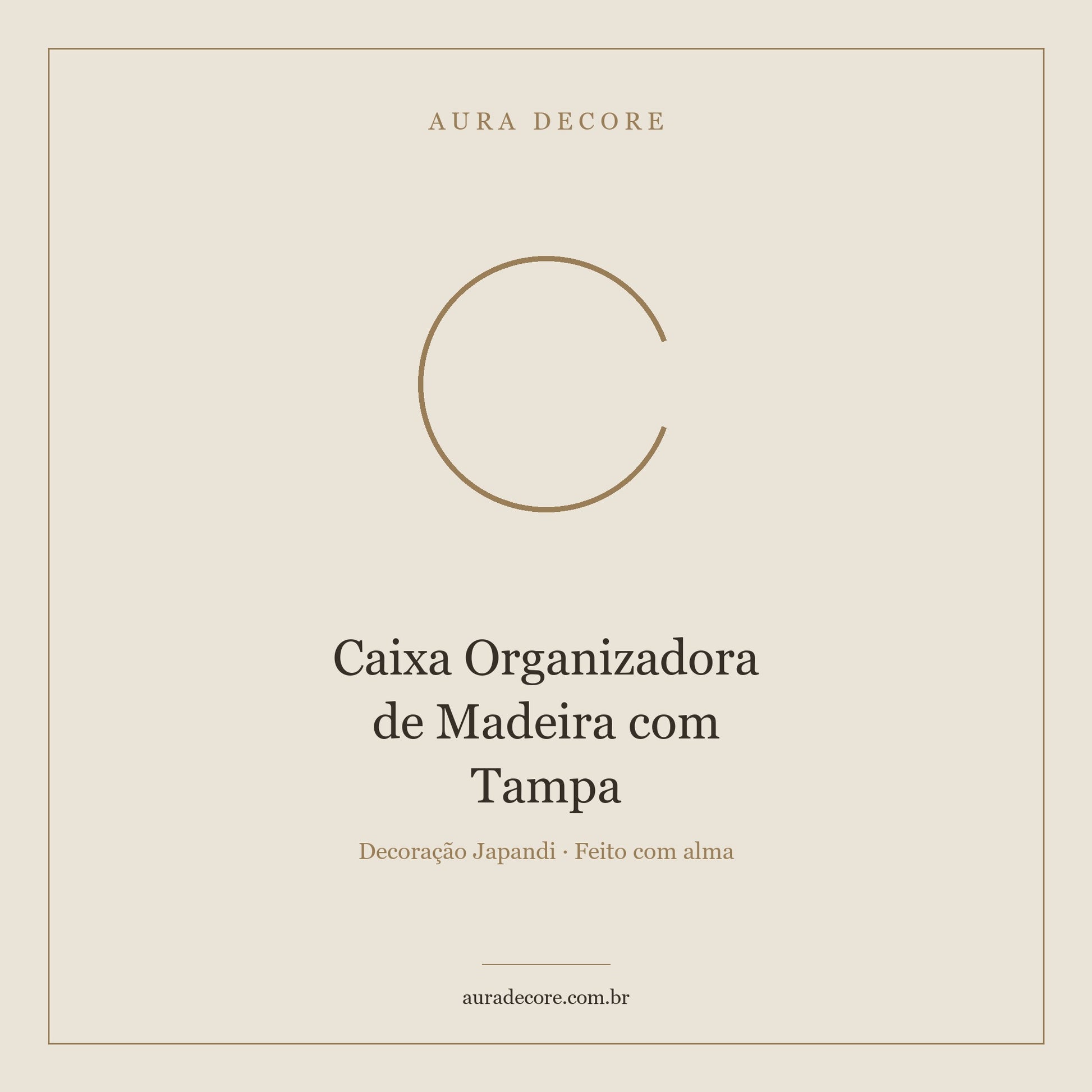 Caixa Organizadora Madeira com Tampa — Minimalismo Funcional | Aura Decore
