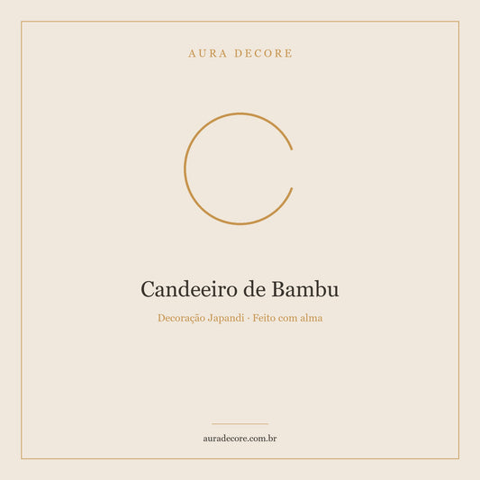 Candeeiro Bambu Velas Cera Coco — Luz Ritual Japandi | Aura Decore