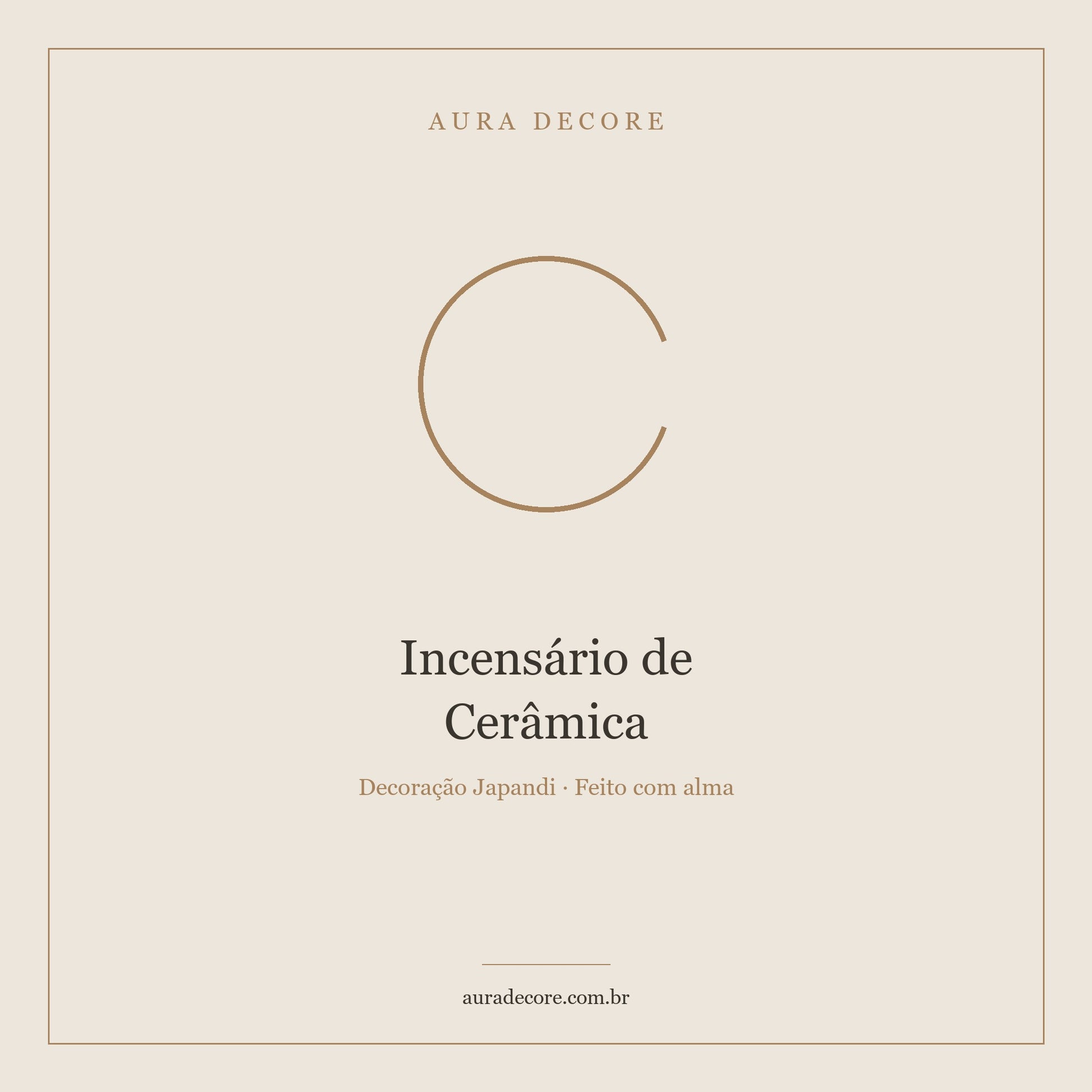 Incensário Cerâmica Ripple — Design Ondas Ritual Visual | Aura Decore