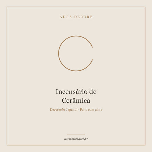 Incensário Cerâmica Ripple — Design Ondas Ritual Visual | Aura Decore