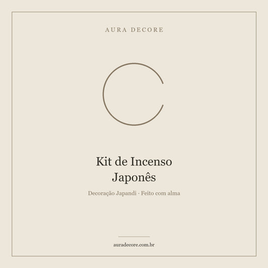 Kit Incenso Japonês 20 Varetas Artesanais — Ritual Completo | Aura Decore