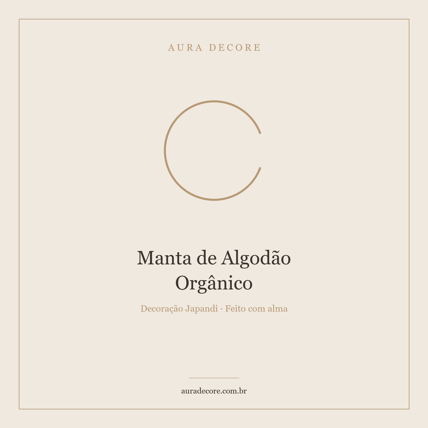 Manta Algodão Orgânico Terracota — Aconchego Consciente | Aura Decore