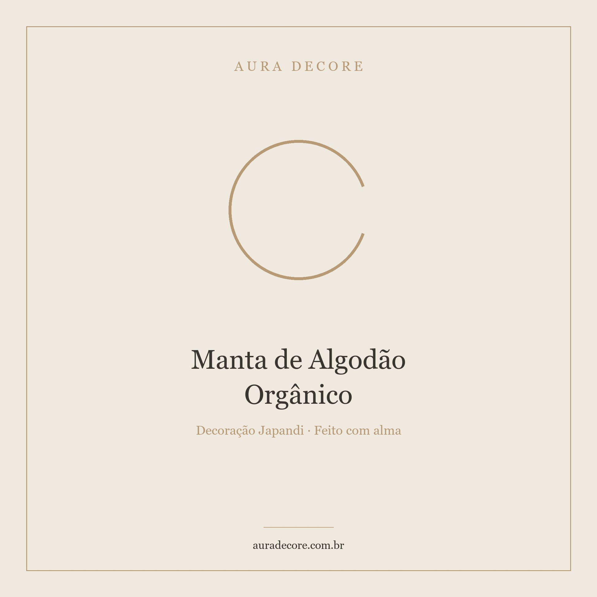 Manta Algodão Orgânico Terracota — Aconchego Consciente | Aura Decore