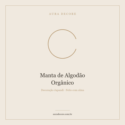 Manta Algodão Orgânico Terracota — Aconchego Consciente | Aura Decore