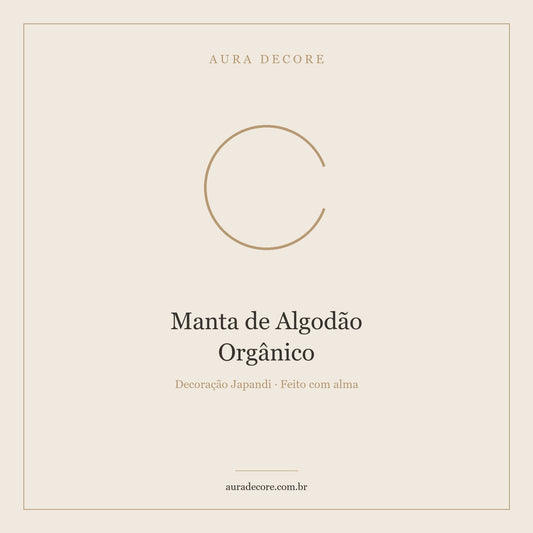 Manta Algodão Orgânico Terracota — Aconchego Consciente | Aura Decore