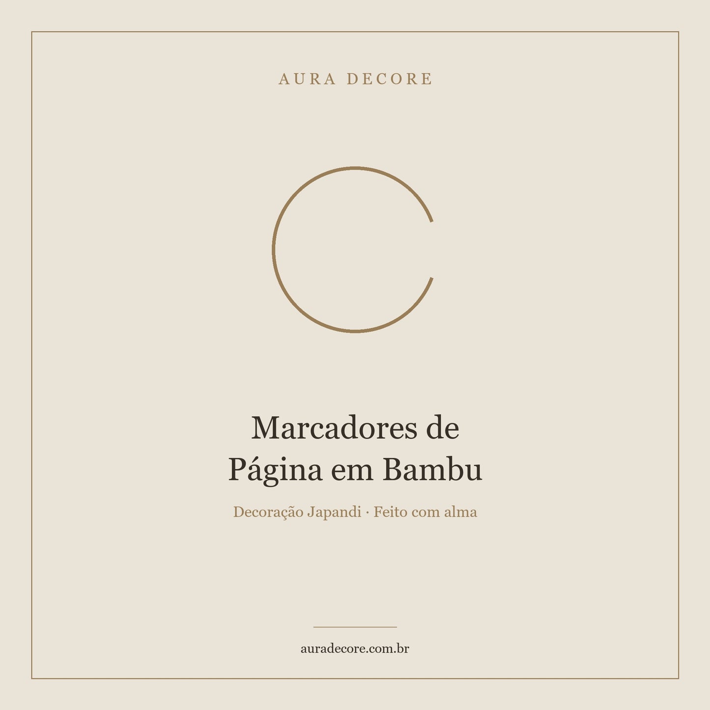 Marcadores Página Bambu Set 3 Peças — Presente Japandi | Aura Decore
