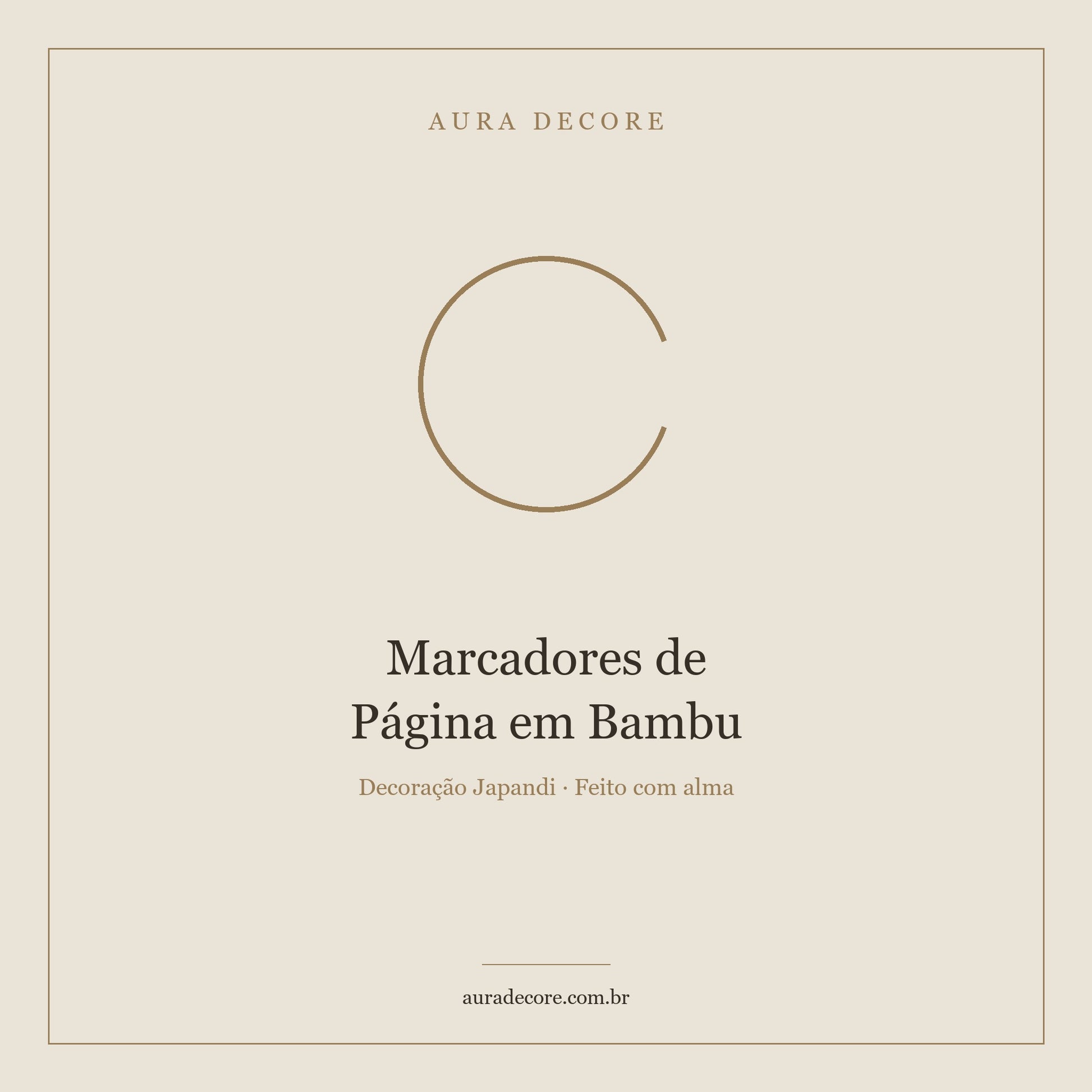 Marcadores Página Bambu Set 3 Peças — Presente Japandi | Aura Decore