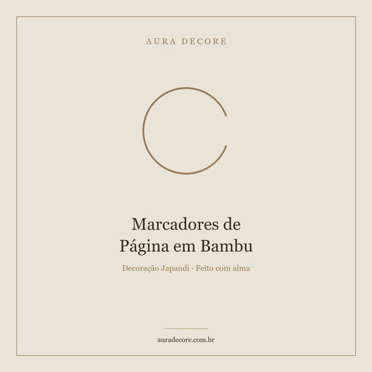 Marcadores Página Bambu Set 3 Peças — Presente Japandi | Aura Decore