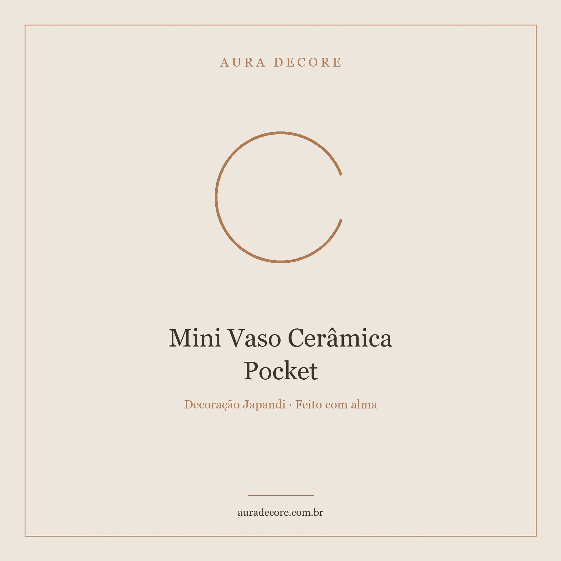 Mini Vaso Cerâmica Pocket Wabi-Sabi — Artesanal Único | Aura Decore