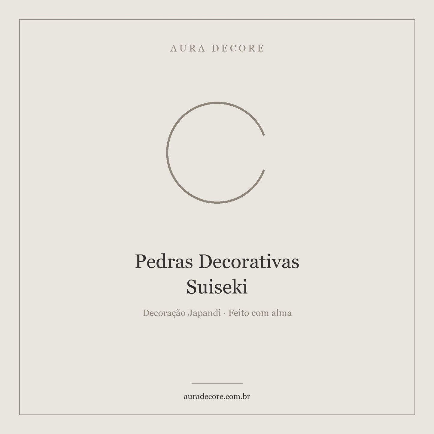 Pedras Suiseki Trio Natural — Arte Contemplação Japandi | Aura Decore