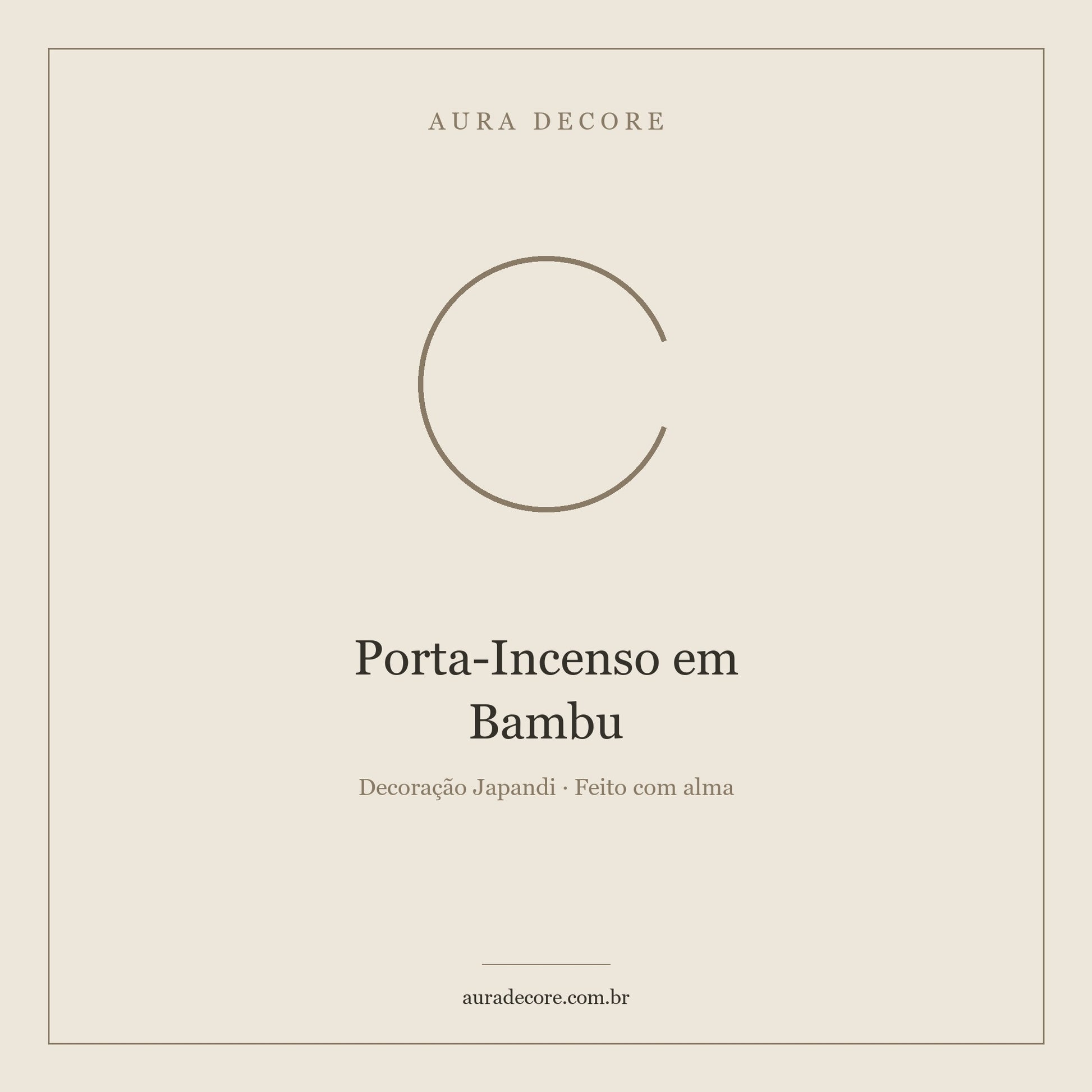 Porta-Incenso Bambu Natural — Ritual Zen Sustentável | Aura Decore