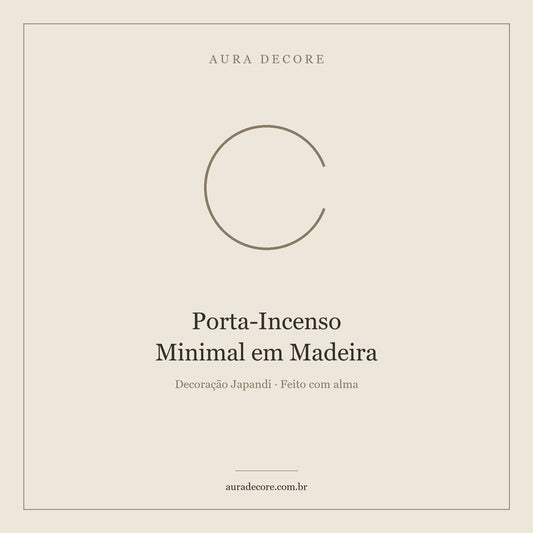 Porta-Incenso Minimal Madeira Plano — Zen Ritual | Aura Decore