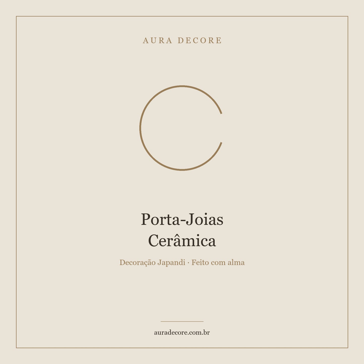 Porta-Joias Cerâmica Branco Minimal — O Lugar Certo para Suas Joias | Aura Decore