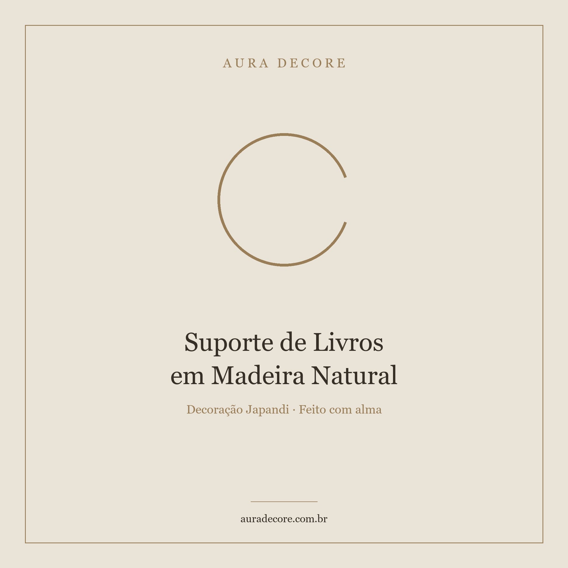 Suporte Livros Madeira Natural Minimalista — Prateleira Galeria | Aura Decore