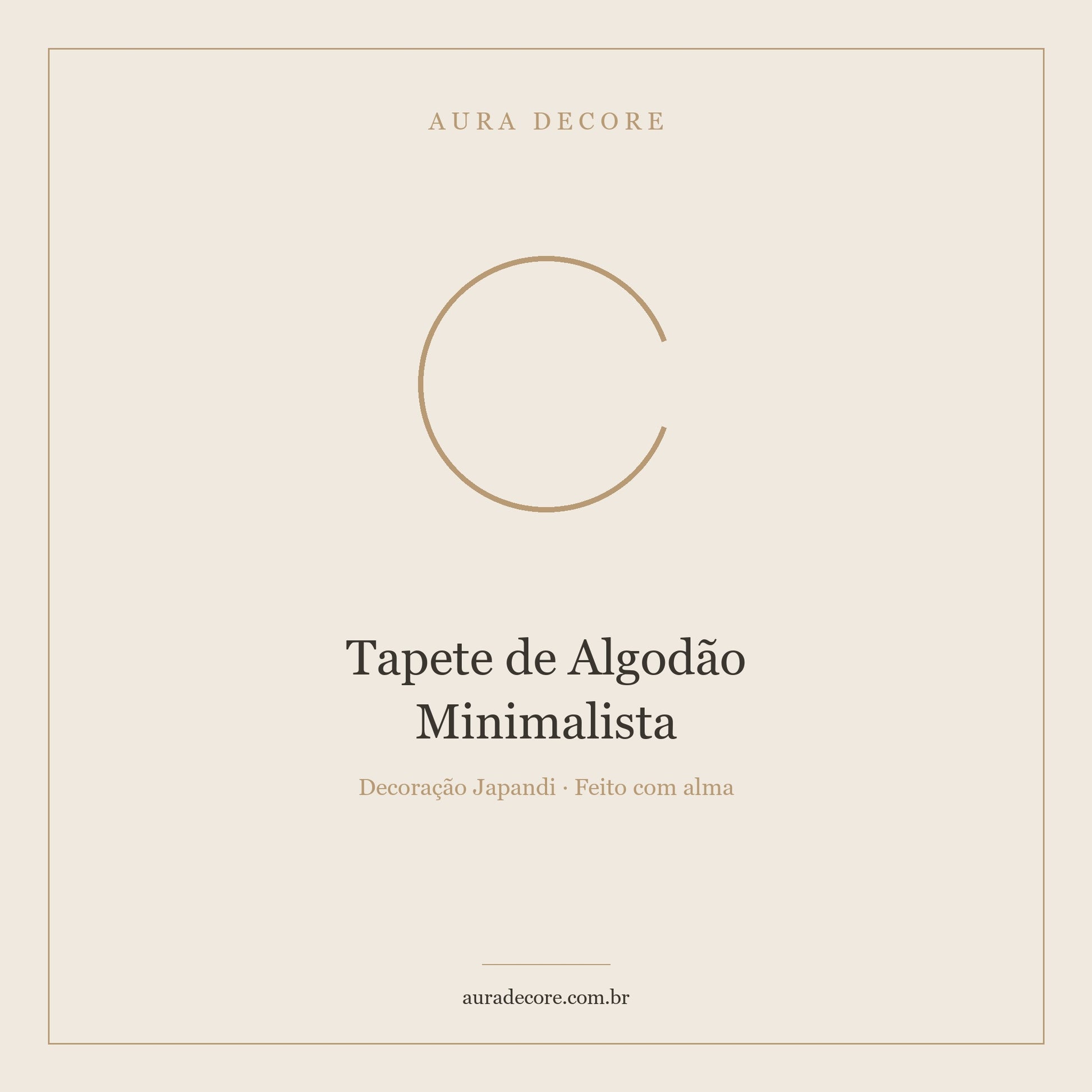 Tapete Algodão Minimalista Natural 60x90cm — Conforto Japandi | Aura Decore