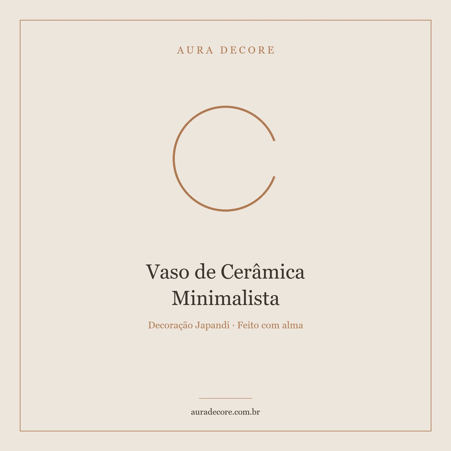 Vaso Cerâmica Minimalista Branco — Decoração Japandi Artesanal | Aura Decore