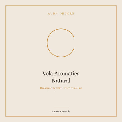 Vela Aromática Âmbar Sândalo Cera Soja — 45h Artesanal | Aura Decore