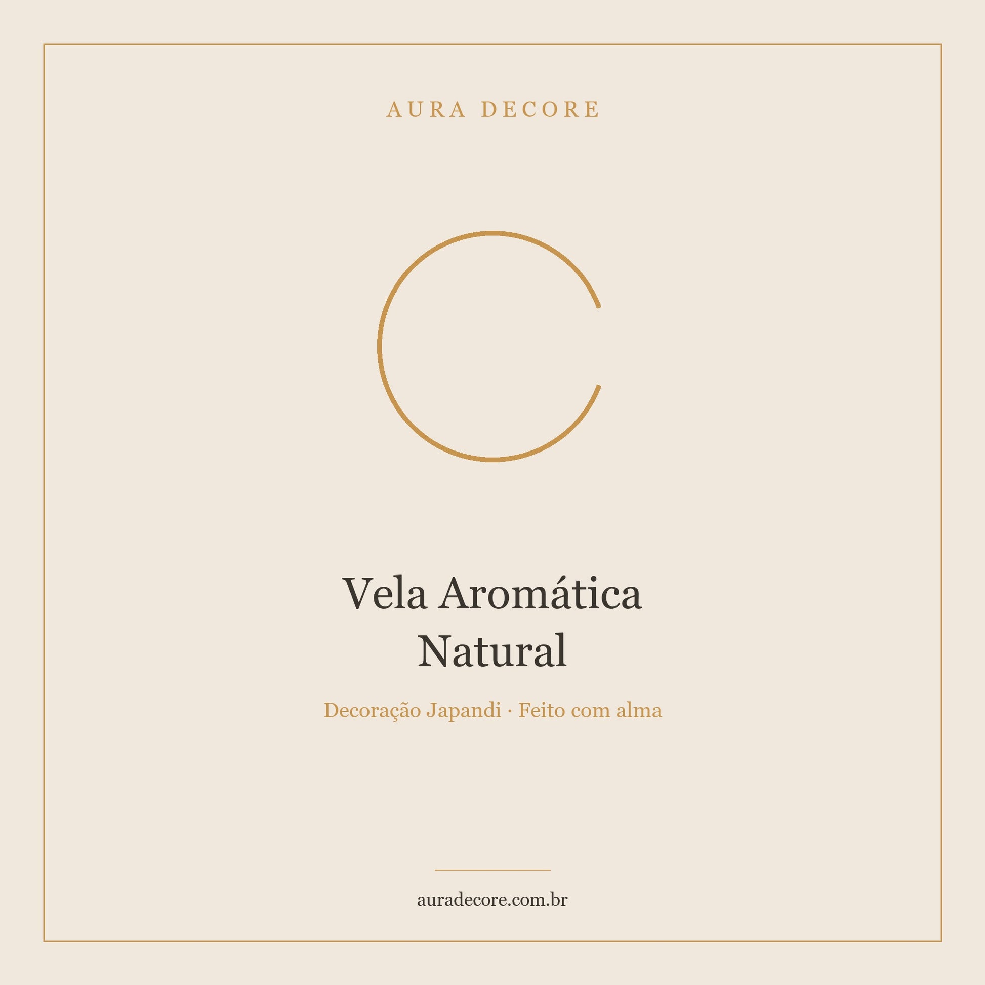 Vela Aromática Natural Coleção Aura — Cera Soja Artesanal | Aura Decore