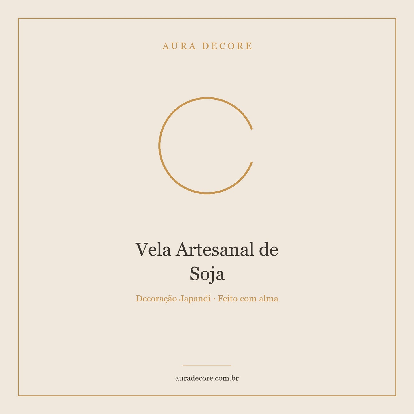 Vela Artesanal Soja Bambu Cedro — Aroma Natural 45h | Aura Decore