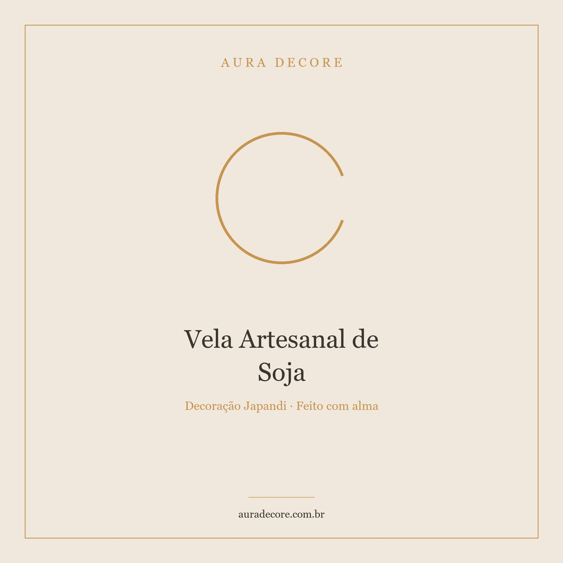 Vela Artesanal Soja Bambu Cedro — Aroma Natural 45h | Aura Decore