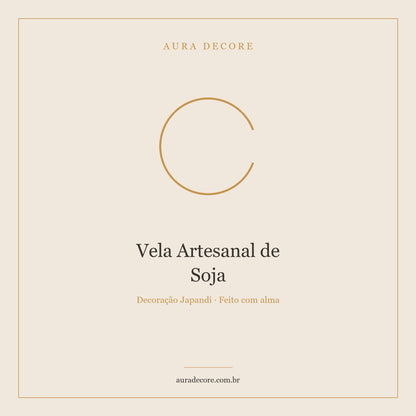 Vela Artesanal Soja Bambu Cedro — Aroma Natural 45h | Aura Decore