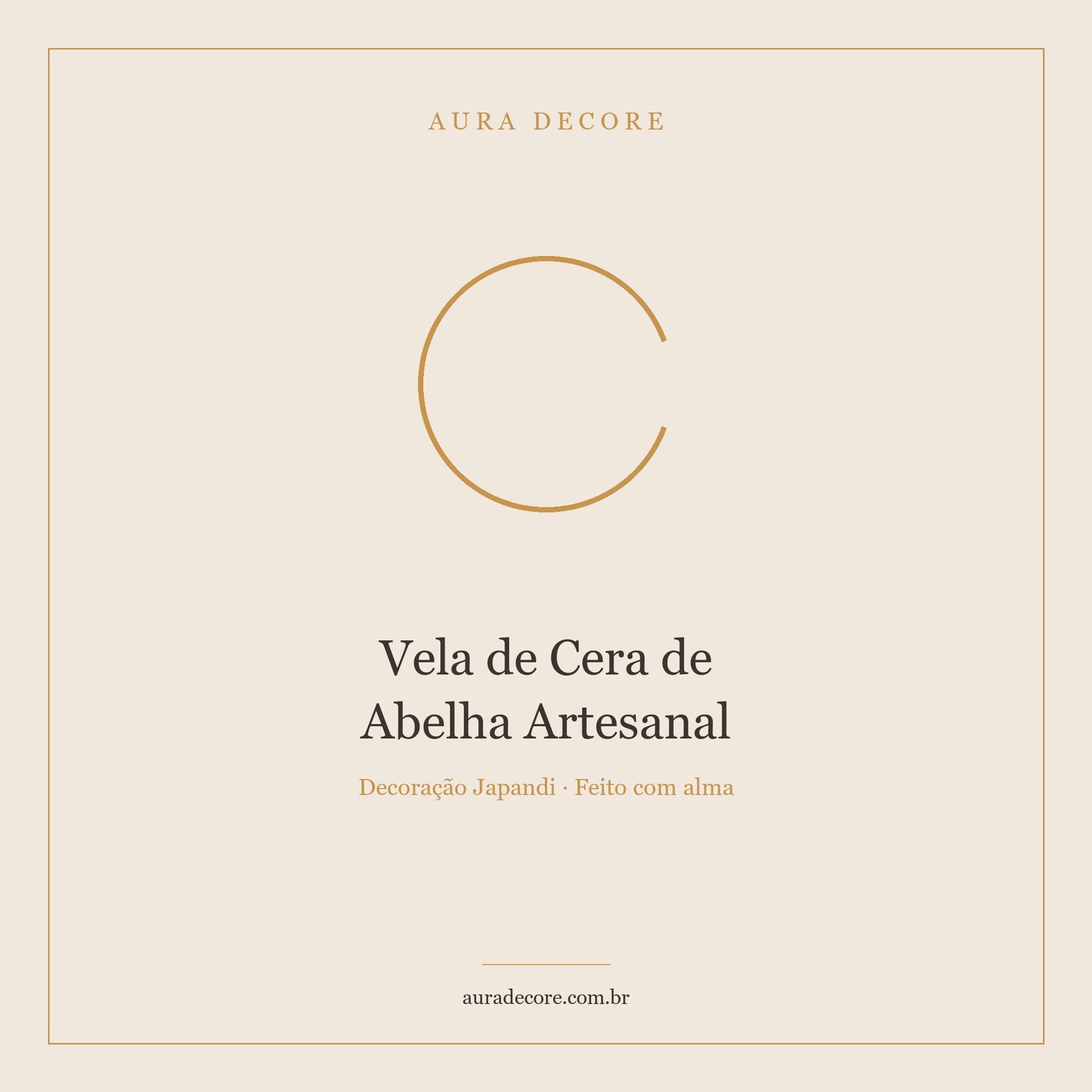 Vela Cera de Abelha Hana Apicultores Sul Brasil — Artesanal | Aura Decore