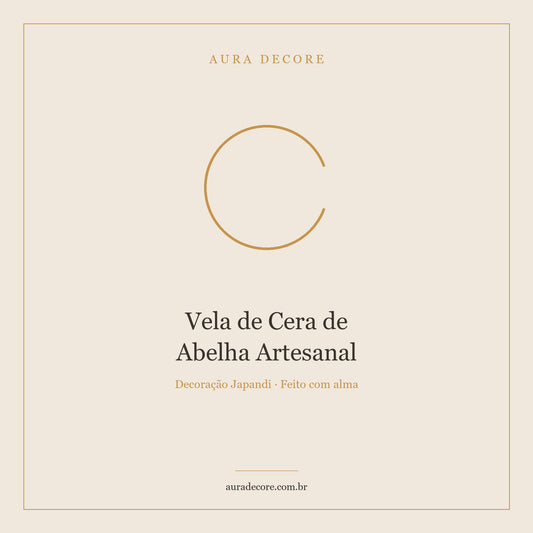 Vela Cera de Abelha Hana Apicultores Sul Brasil — Artesanal | Aura Decore
