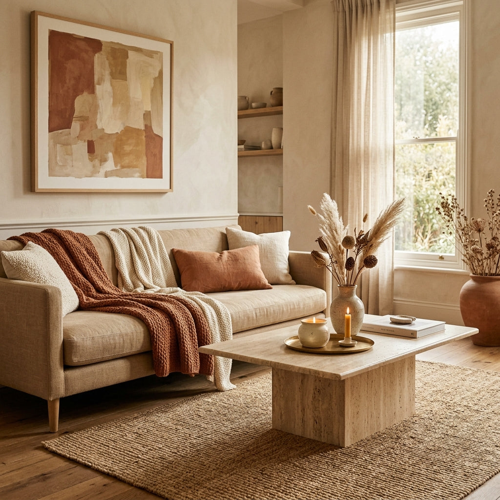 Lookbook Aura Decor - Sala Silêncio Dourado